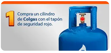 Paso 1: Compra un cilindro de Colgas con el tapón de seguridad rojo